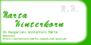 marta winterkorn business card